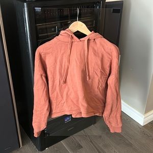 Vero Moda orange crop top hoodie